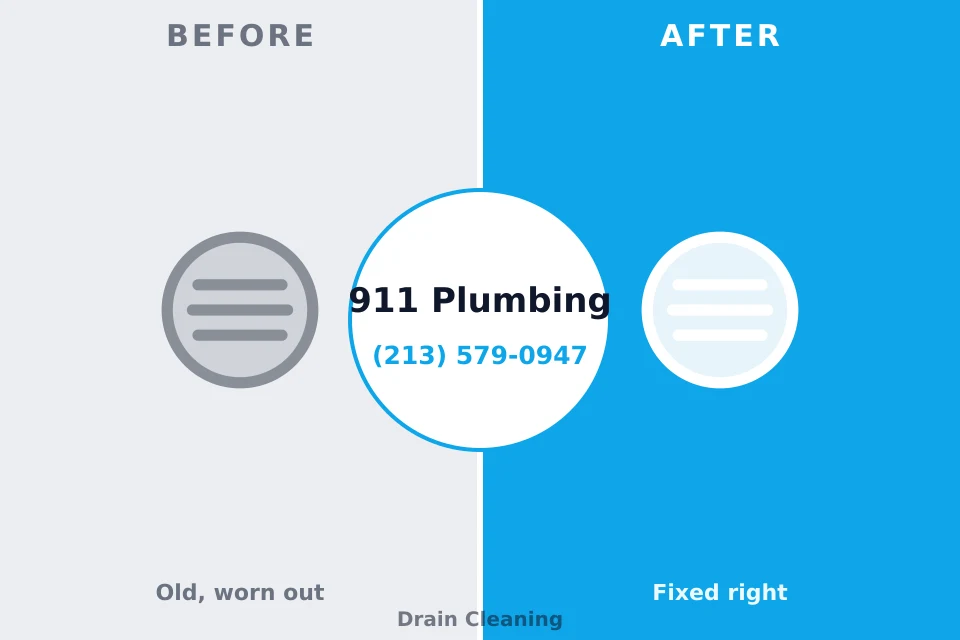 Before and after: plumbing company Tioga, TX